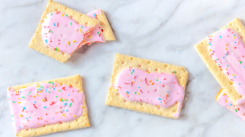 Pop-Tarts on marble background