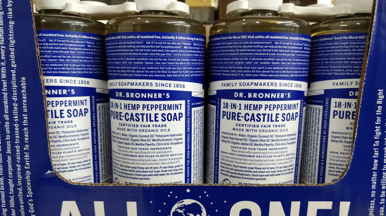 A case of Dr. Bronner's soap