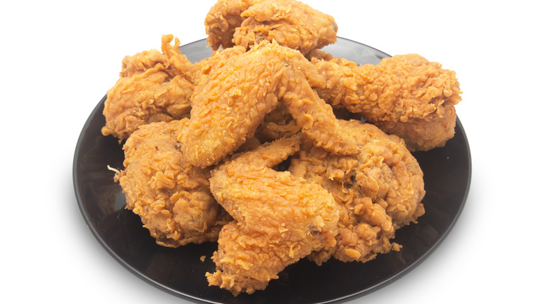 Plate of fried chicken