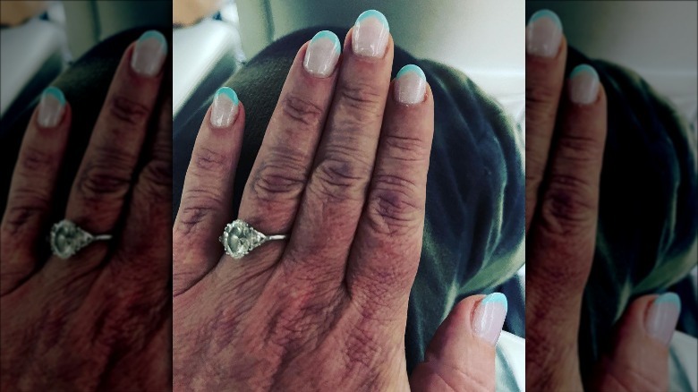 Anne Burrell's engagement ring and manicure