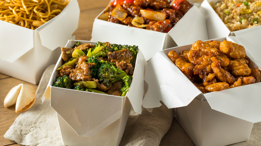 Boxes of Chinese takeout