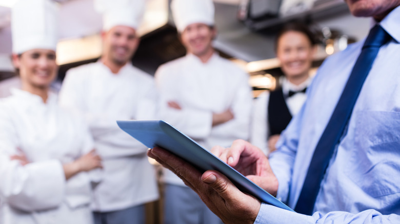 Kitchen staff members