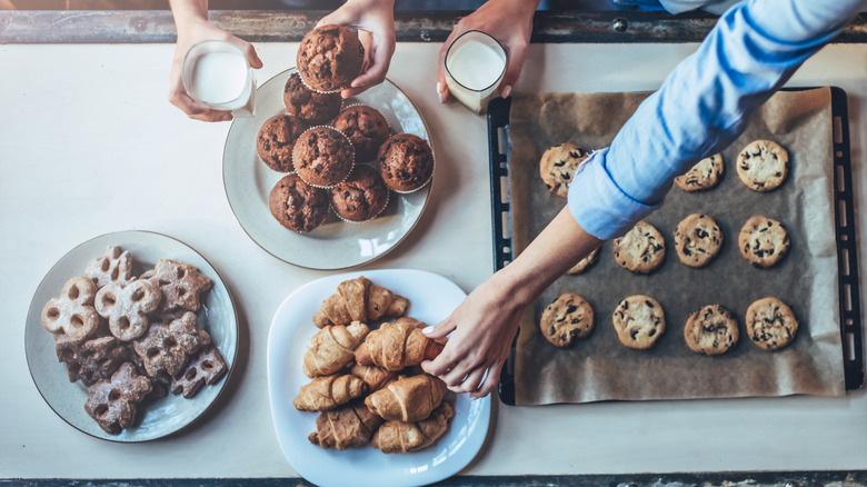 Assortment of cookies and muffins