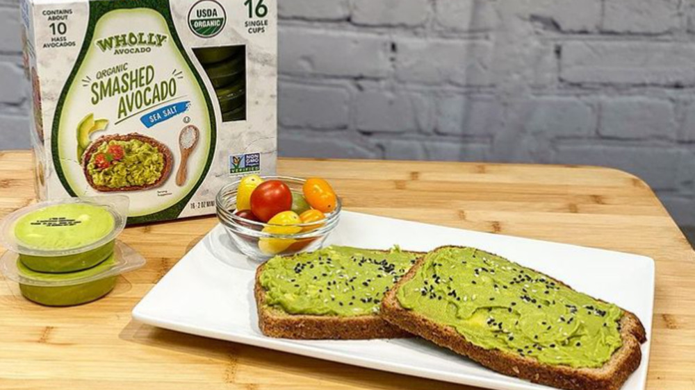 Costco smashed avocado toast and  tomatoes
