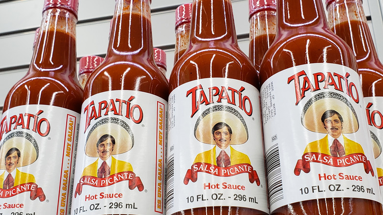 bottles of tapatio hot sauce