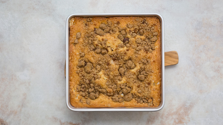 coffee cake on marble table