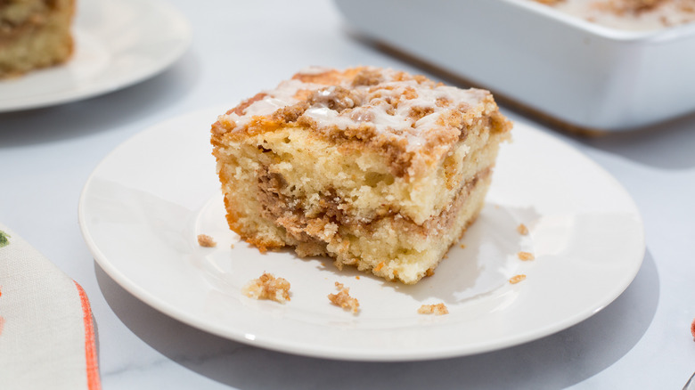 coffee cake served on table