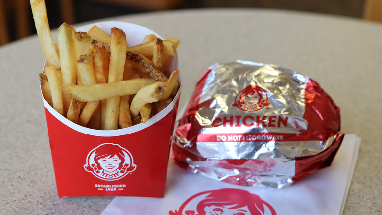 Wendy's sandwich and French fries