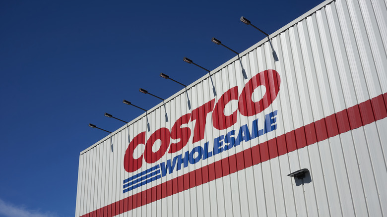 Costco store building against a blue sky