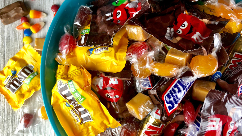 Bowl of Halloween candy