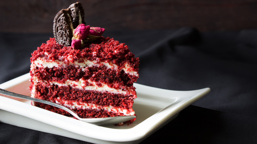 Decadent red velvet cake