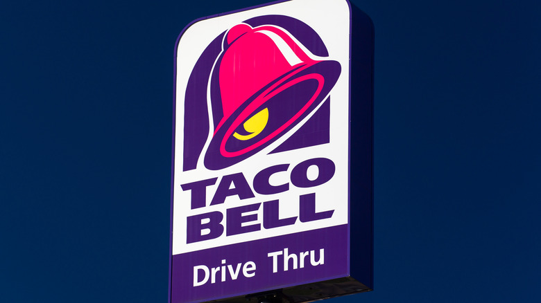 A Taco Bell Drive Thru sign