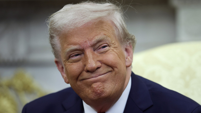 Donald Trump smirking