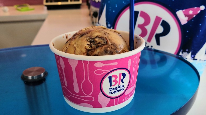 Baskin Robbins ice cream cup