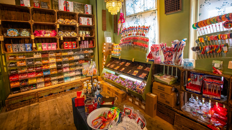 Old-fashioned candy shop interior