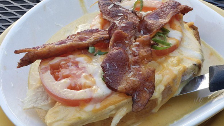 Turkey Devonshire with tomato
