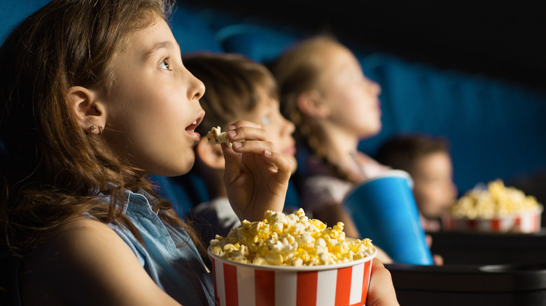 Audience in movie theater 