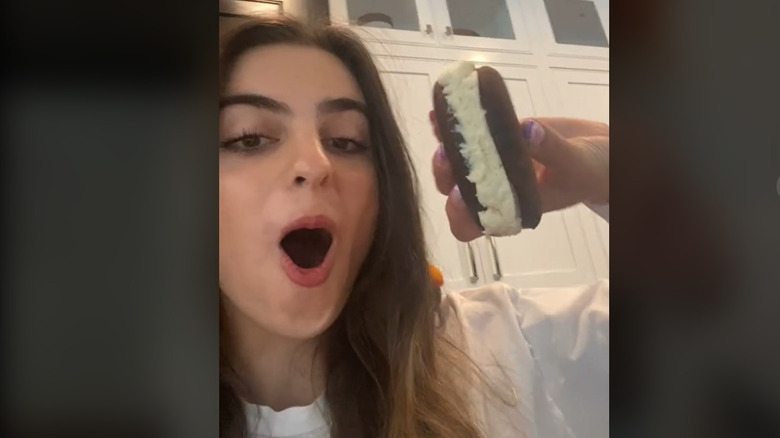 TikTok woman with Whoopie Pie