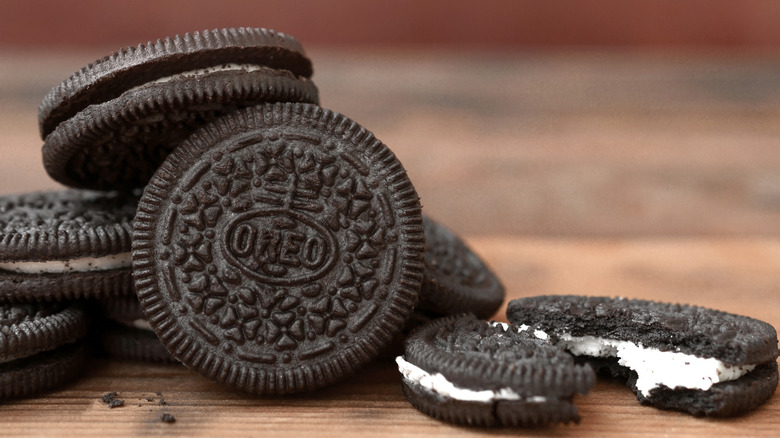 Oreo cookies on a table