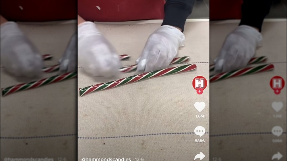 Candy canes made at Hammond's