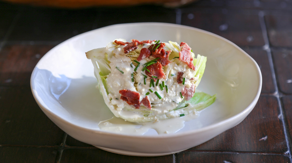 wedge salad served