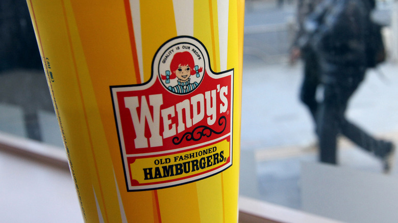 Wendy's yellow cup