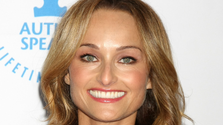 Giada De Laurentiis wearing pink and black