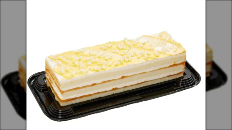 unboxed Kirkland Signature Peaches and Cream Bar Cake