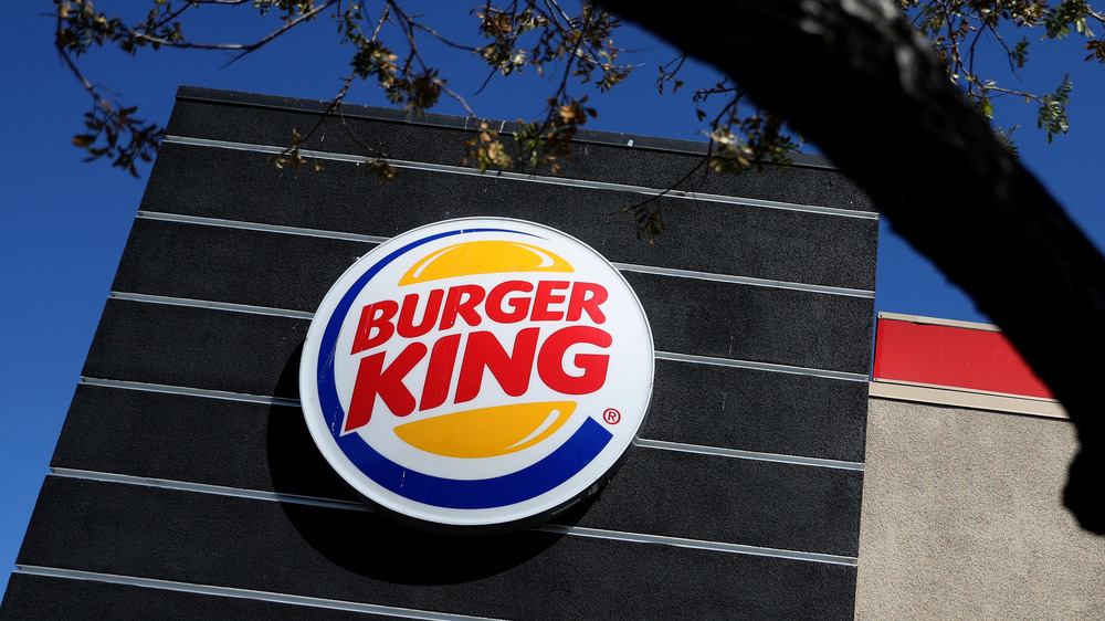 Burger King sign over a building