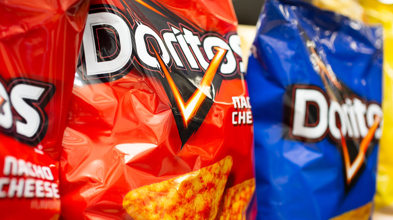 Doritos bags on shelf