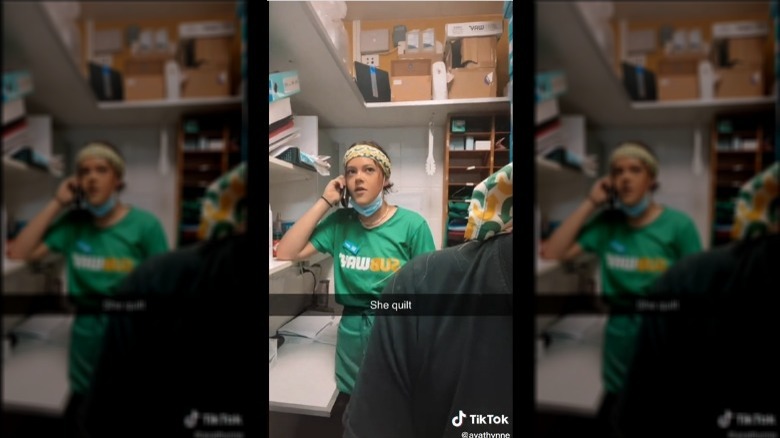 Subway employee quitting
