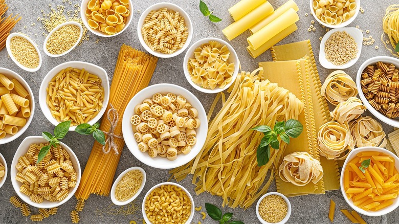 various types of pasta