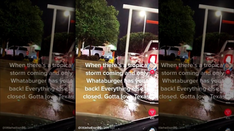 Vehicle line at Whataburger drive-thru