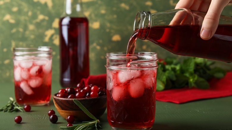 Cranberry infused cocktail 