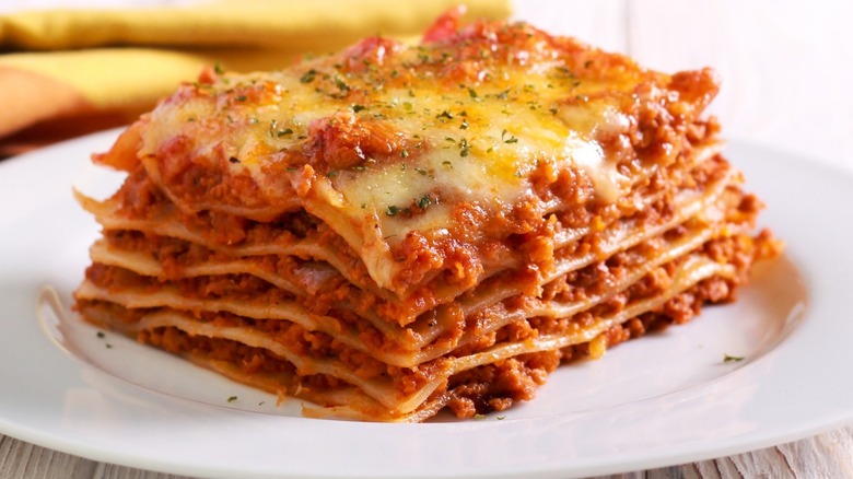 Lasagna with layers