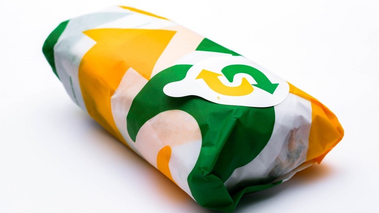 subway sub in wrapper