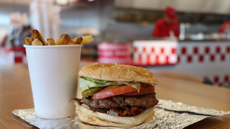 Five Guys french fries and burger