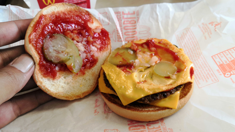 McDonald's burger with pickles