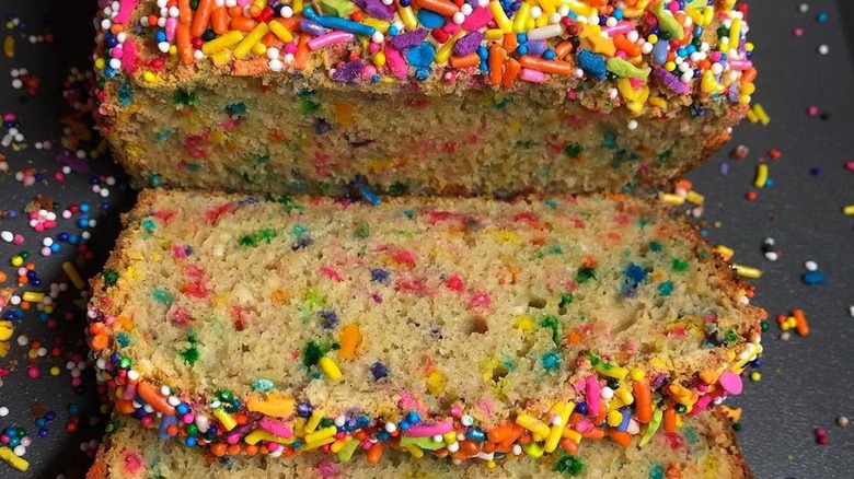 Ice cream cake with sprinkles