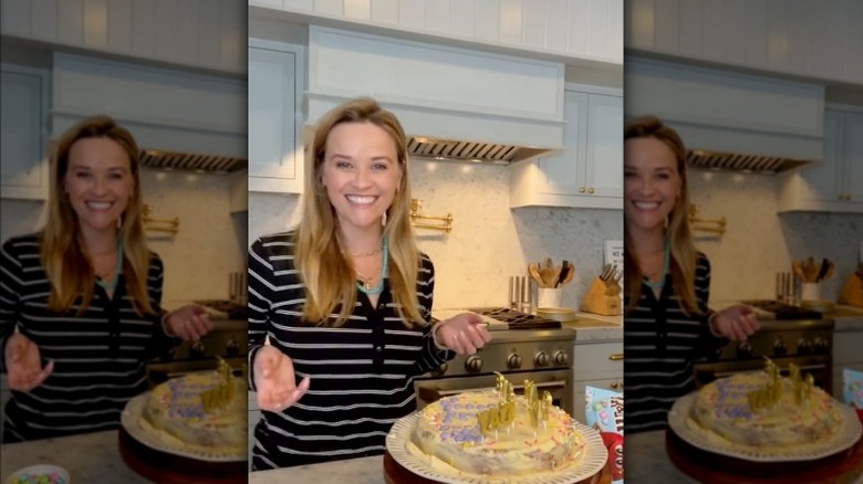 Reese Witherspoon and cake