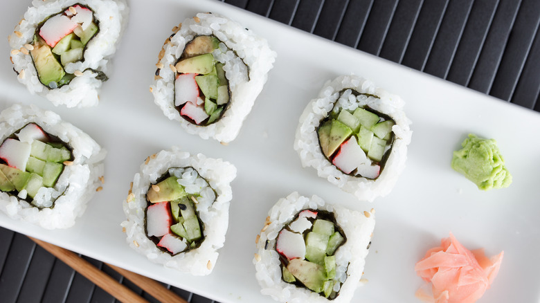 A fresh california roll