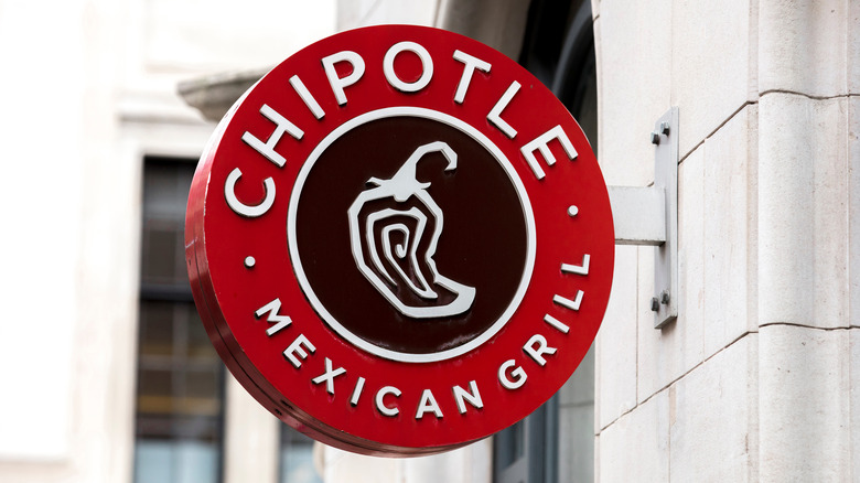 Close-up of a Chipotle Mexican Grill sign