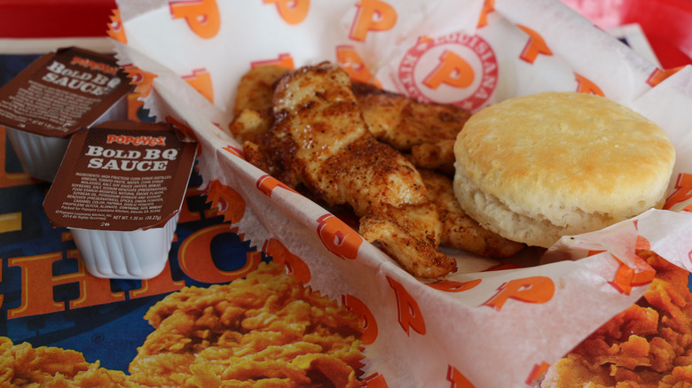 Popeyes chicken and biscuit