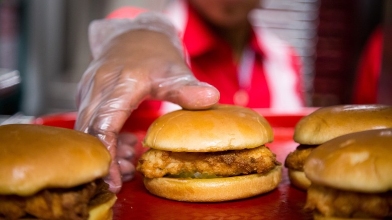 chicken sandwich at chick-fil-a