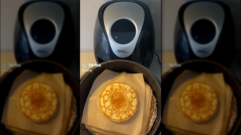 Pancakes allegedly made in an air fryer by Currys