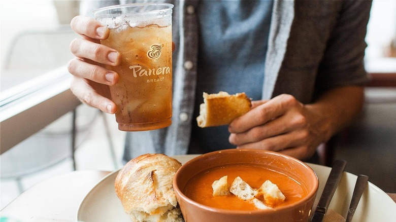 Panera soup and tea