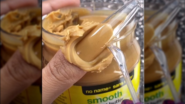 Peanut butter manicure