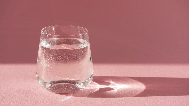 water in a glass