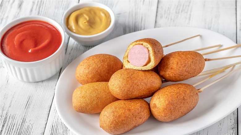 Corn Dogs with Sauces