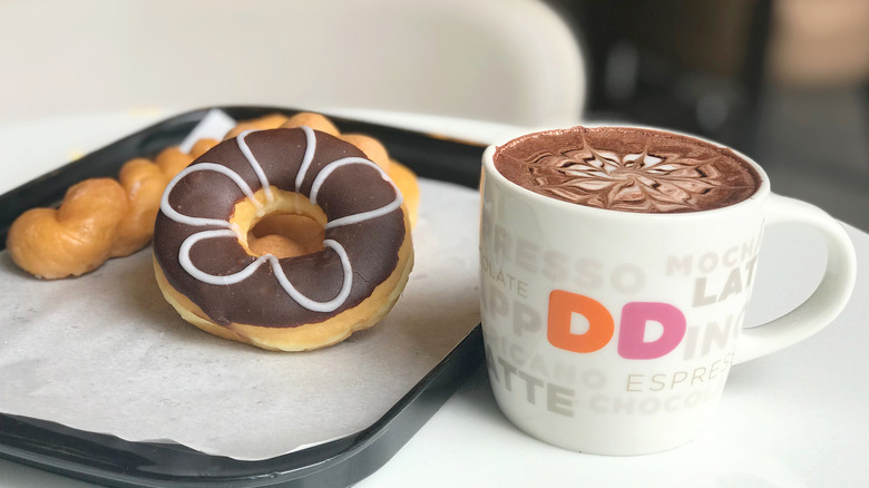 Dunkin' donuts and drink